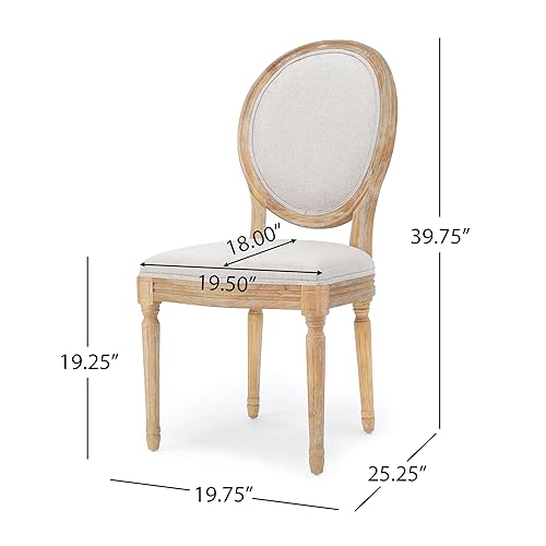 Christopher Knight Home Phinnaeus Polyester Beige Fabric Dining