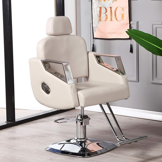 Hydraulic Barber Chair, Liftable Hairdressing Chair Reclining Hair