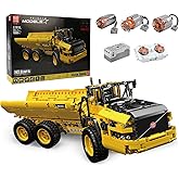 Mould King 17010 Technology Articulated Hauler Building Kit, Remote Controlled Tilt Loader Articulated Truck Clamping Blocks,