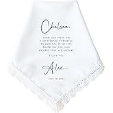 Stepmom Step Mom Stepmother Step Mother of the Bride Groom Gift | Personalized Wedding Handkerchief | Stepmom Wedding Gift from Bride Groom | Bonus Mom