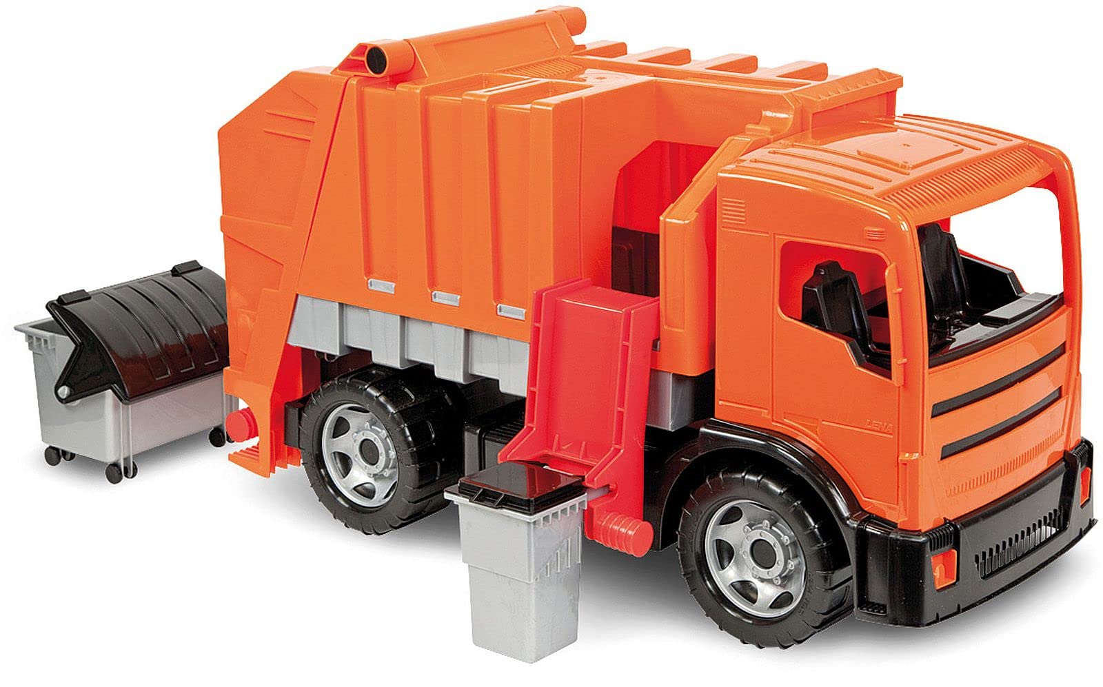 Lena 02166 - Strong Giant Garbage Truck, Orange Gray, about 72 cm