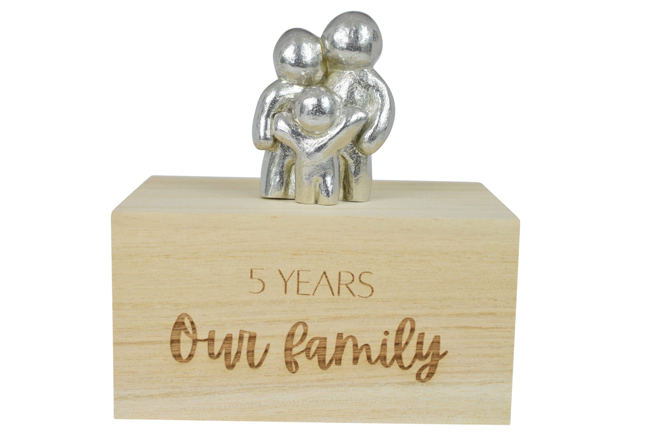 5 Year Anniversary Our Little Hugging Family Choose Amount of Children (1 Child)