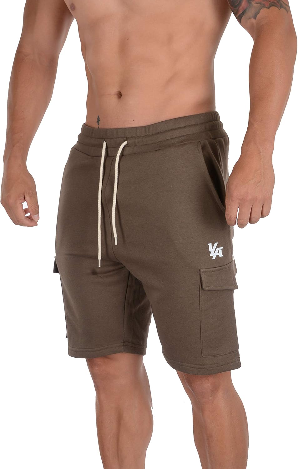 YoungLA Mens Cargo Gym Shorts Casual Workout Athletic Pockets 118
