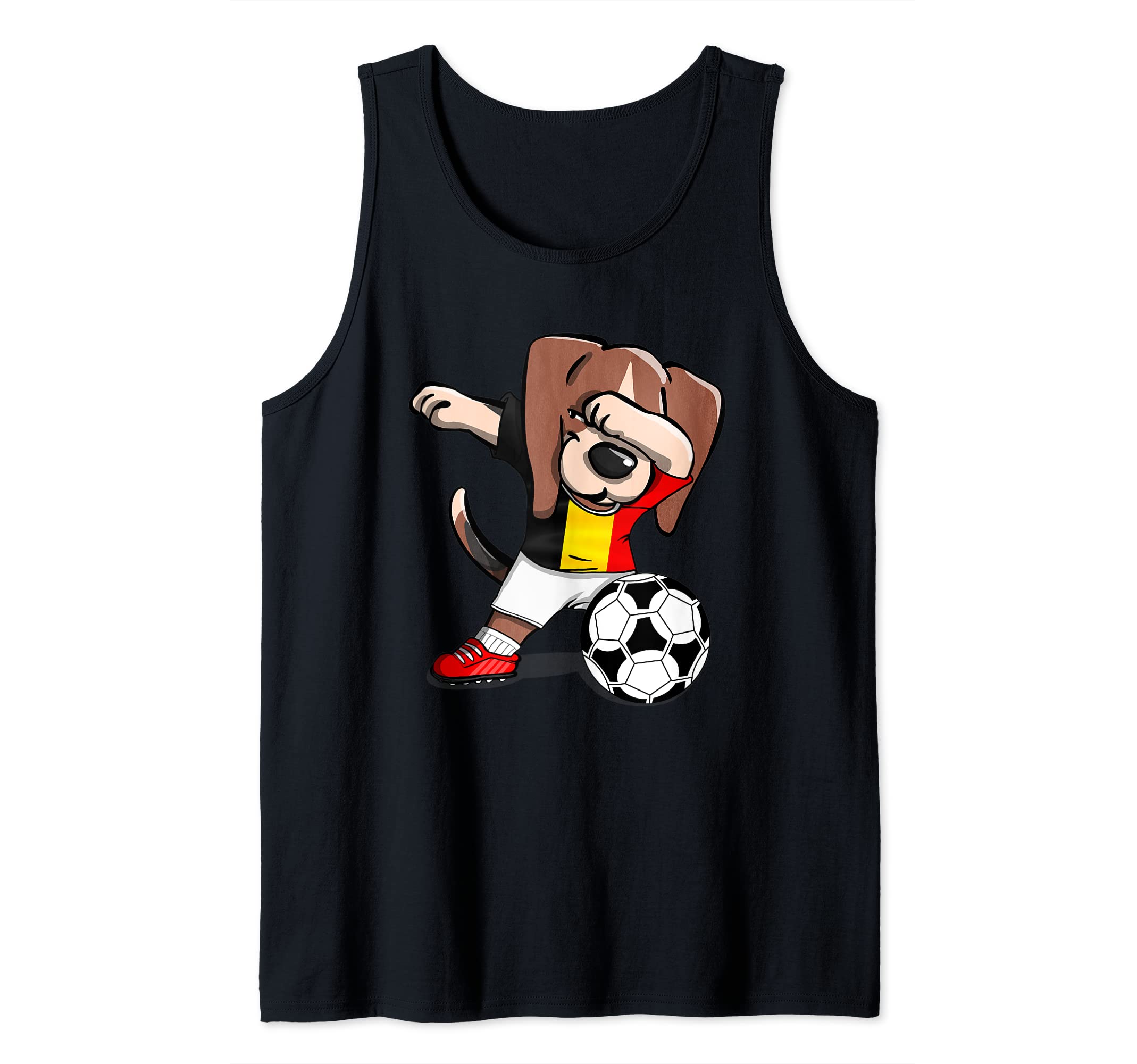 Dabbing Beagle Belgium Soccer Fans Jersey Belgian Football Tank Top