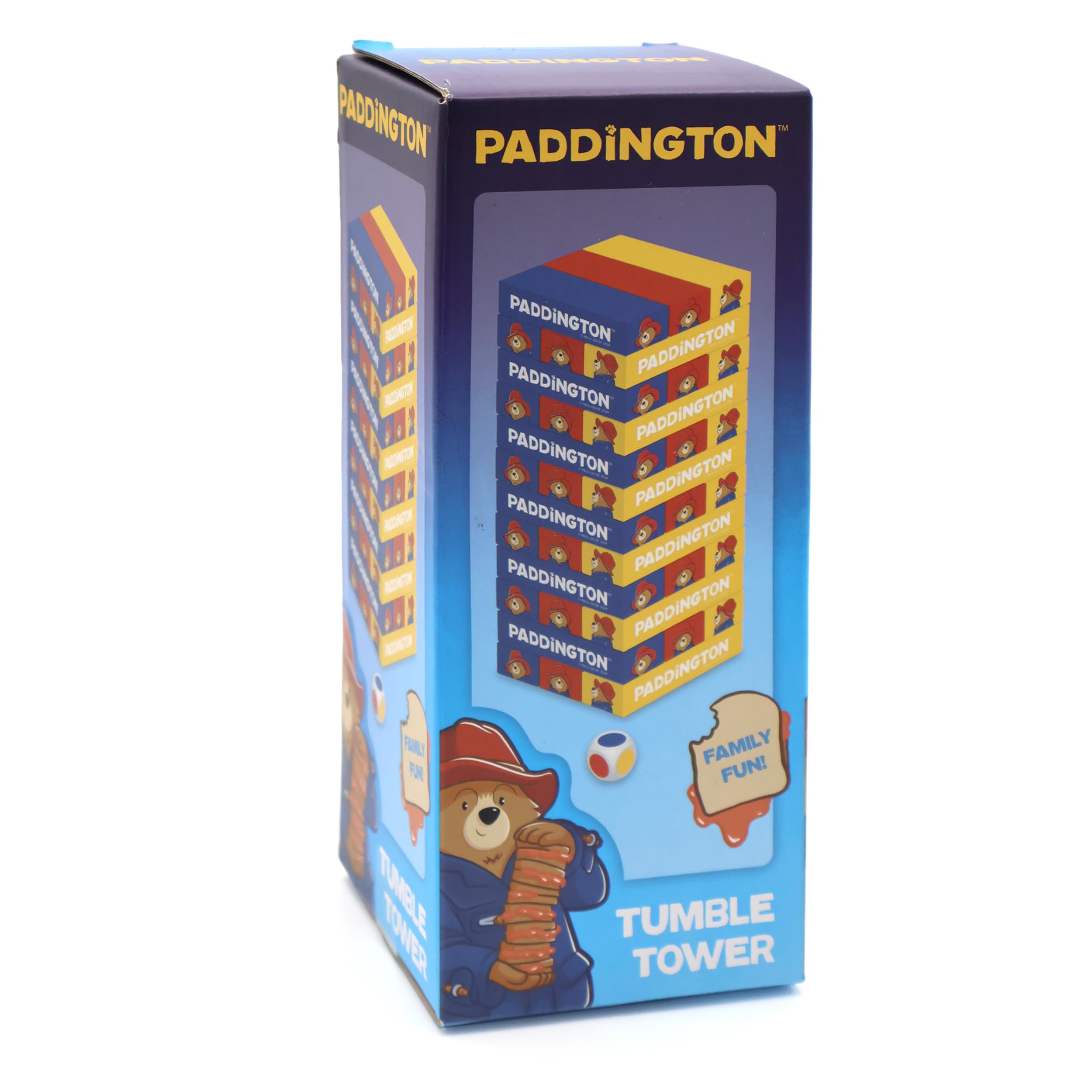 Robert Frederick Paddington Tumble Tower Game - Wooden Set With Dice - Fun for Children to Learn Hand and Eye Coordination