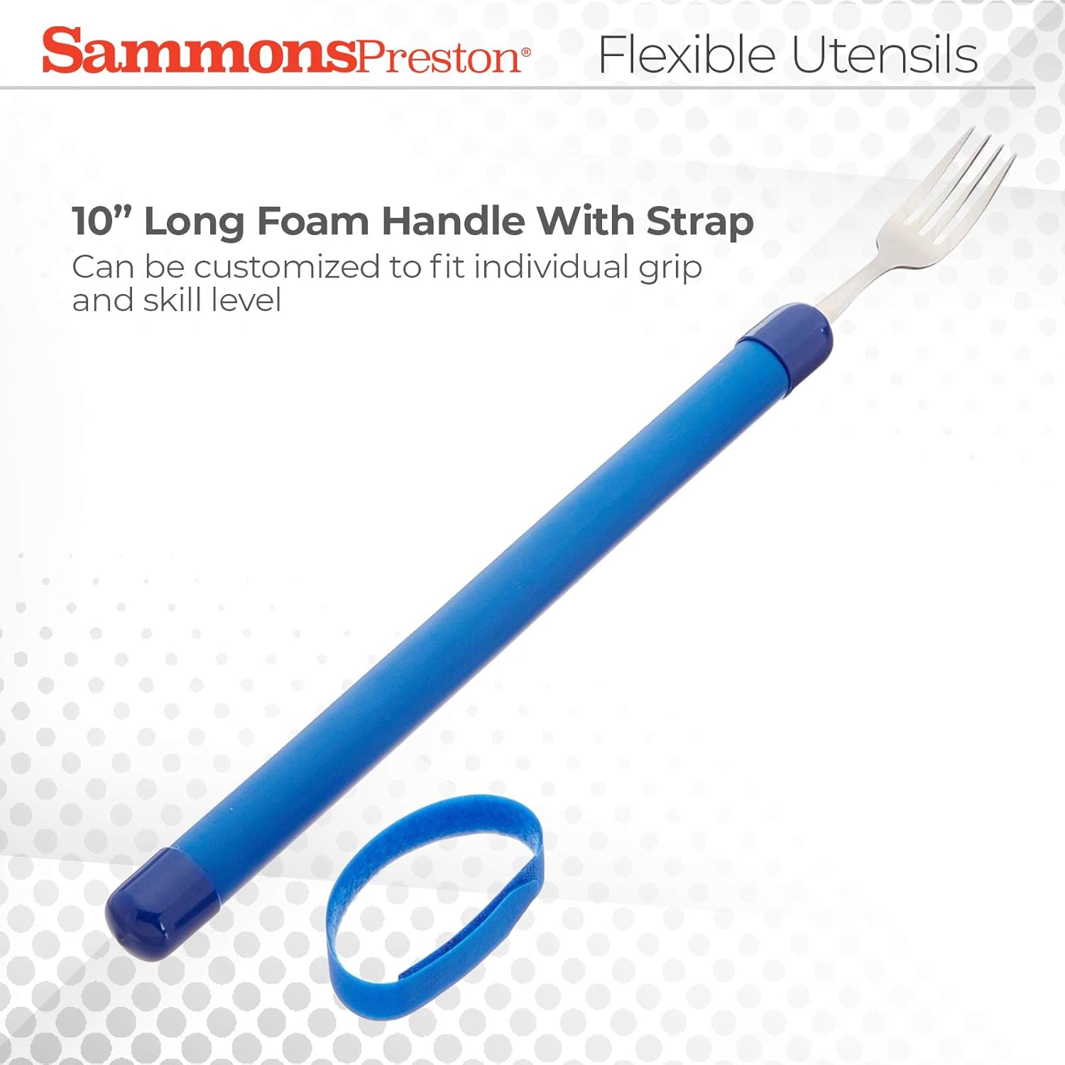 Sammons Preston Flexible Fork with Foam Handle, Bendable Foam Handle Allows for a Customize Hold on Grip Fork, Adaptive Utensil with Customizable Cutlery for Disabled, Handicapped, Elderly: Health And Personal Care: Industrial & Scientific