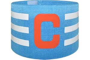 FUNAUPGO Sports Captain C Arm Band for Team Training, Unisex Elastic Soccer Captain Armband Adjustable Outdoor Football Player Captain's ArmBands for Adult