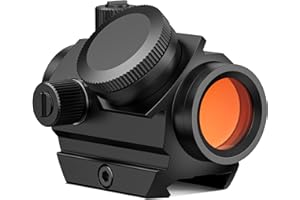 MidTen Rechargeable Red/Green Dot Sight with Motion Awake 3 MOA Dot Compact Scope, 1x21mm Optics with Lower 1/3 Co-Witness Riser & Low-Profile for 20mm Pica tinny Mount, IPX7 Waterproof & Fogproof