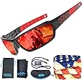 Living out your Qool Time ! Polarized Fish Sunglasses for Men Women, Running Driving Golfing Cycling