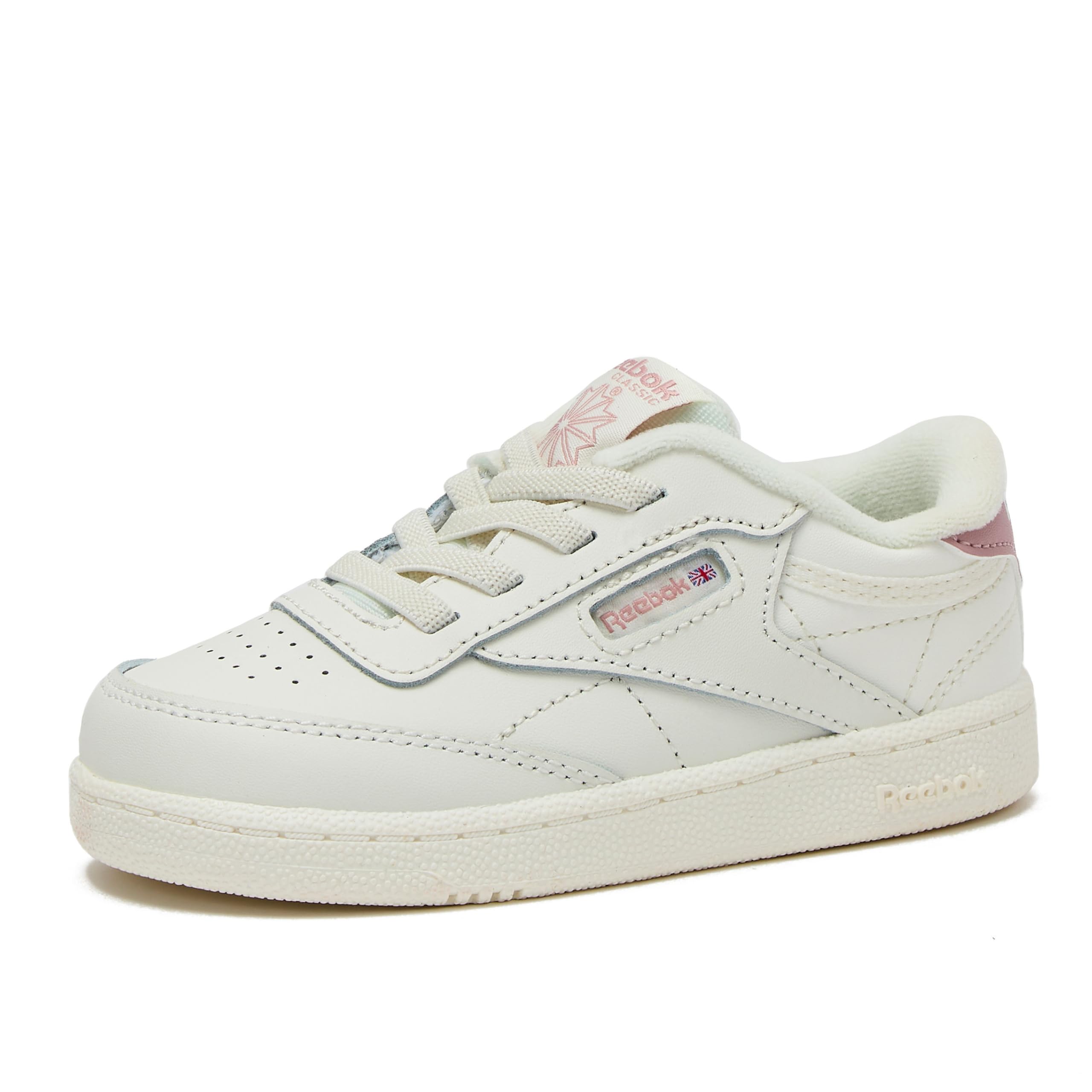 Reebok Club C Girls and Boys Shoes for Kids, Toddler, Little Kid or Big Kid Sneakers, Chalk/Chalk/Smokey Rose, 4.5 Toddler Image
