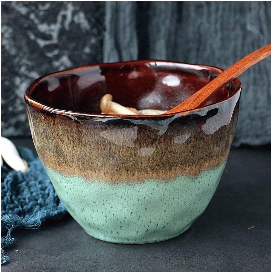 L.TSN Home Big Wrist Household Utensils Retro Ceramic Bowl