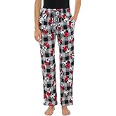 Disney Womens Lounge Pants Pajama Bottoms All Over Print Cotton