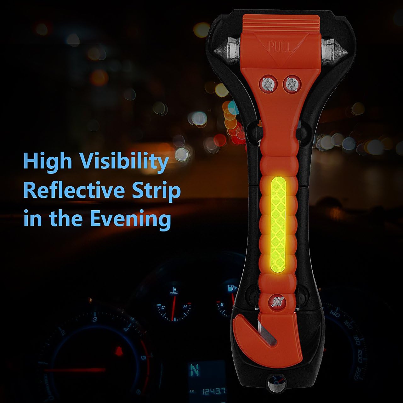 VicTsing 2 Pack Car Safety Hammer, Emergency Escape Tool with Car Window Breaker and Seat Belt Cutter, Life Saving Survival Kit: Automotive