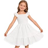 Magic Park 5-16Y Girl Sundress Ruffle Dress Summer Casual Dress | Tween Pleated Dress,Sleeveless Outfit,Summer Vacation,Beach,Amusement Park,Wedding,Birthday,Picnic,Holiday,Breathable