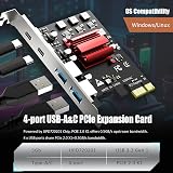 GLOTRENDS U3044AC 4-Port PCIe USB Expansion Card 2 USB-C 2 USB-A 5Gbps view 3
