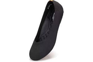 Frank Mully Women's Wide Width Flats Ballet Flats Round Toe Knit Flat Shoes with Arch Support Wide Toe Box