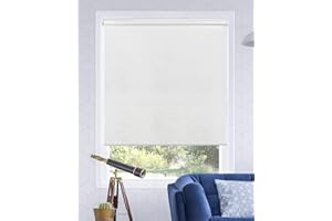 Chicology Cordless Roller Shades Snap-N'-Glide, Light FilteringPerfect for Living Room/Bedroom/Nursery/Office and More.Urban White (Light Filtering), 33"W X 72"H