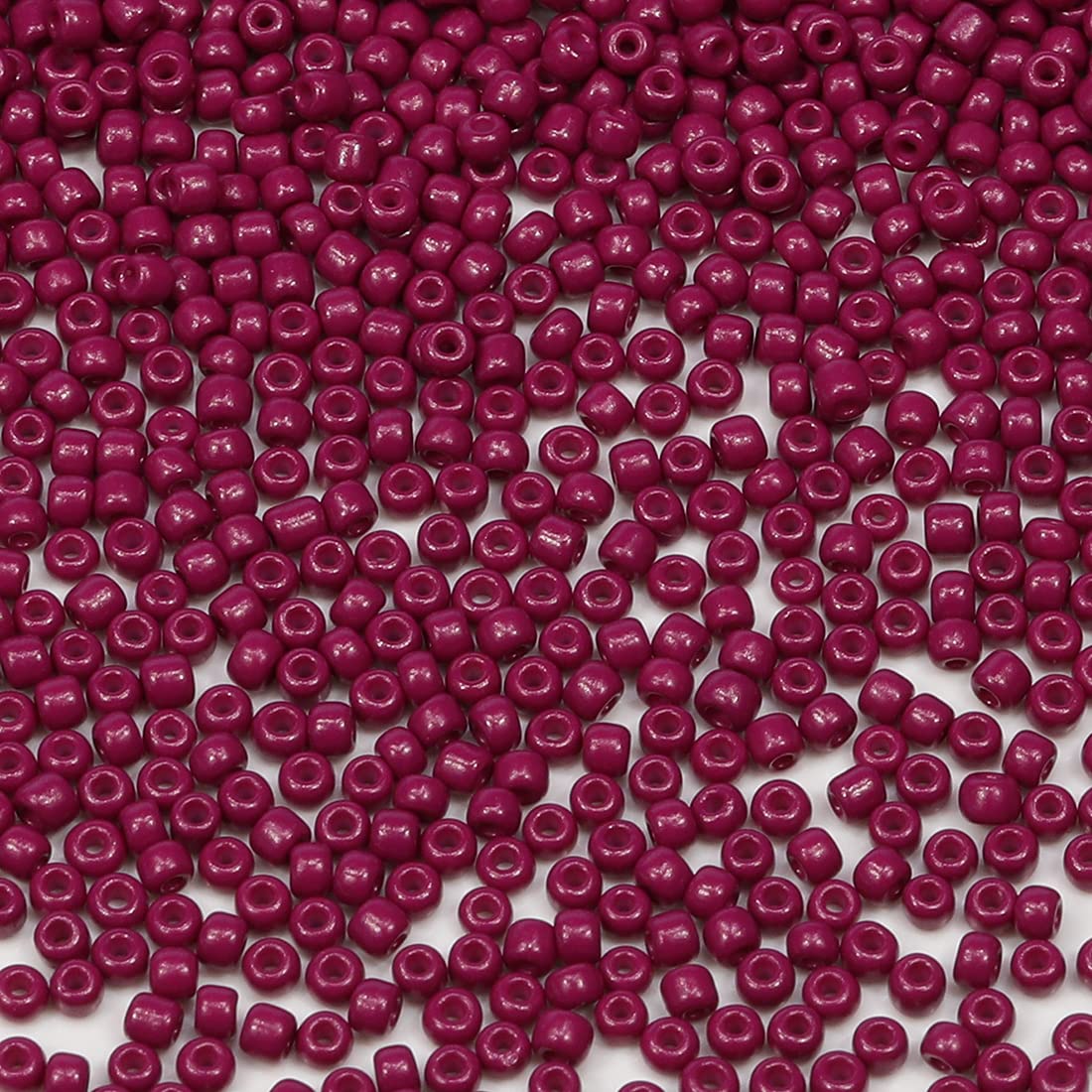 Bala&Fillic Magenta Color 3mm Seed Beads About 3600pcs/100Grams in Bag, 8/0 Glass Craft Beads for Making Bracelet Necklace Earring(Magenta)