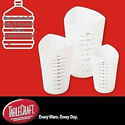 Tablecraft Flexible Measuring Cups, Silicone, Set