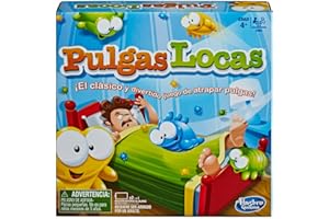 Hasbro Gaming Pulgas Locas - Juego de Mesa con 1 Tablero, 36 Piezas de Colores y 3 Pinzas para 2 o 3 Jugadores a Partir de 4 años