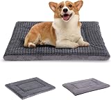 BVAGSS Reversible Memory Foam Dog Bed Mat 76x50x4 cm Light Grey