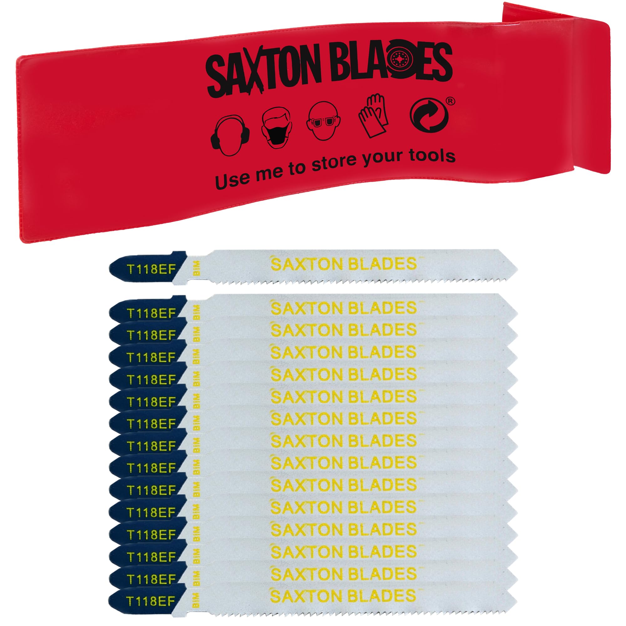 15 x Saxton Metal Aluminium Jigsaw blades T118EF fit Bosch, Dewalt, Makita