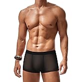 Avidlove Mens Underwear Trunk Breathable Mesh Boxer Briefs Sexy Lingerie Boxer Shorts for Men