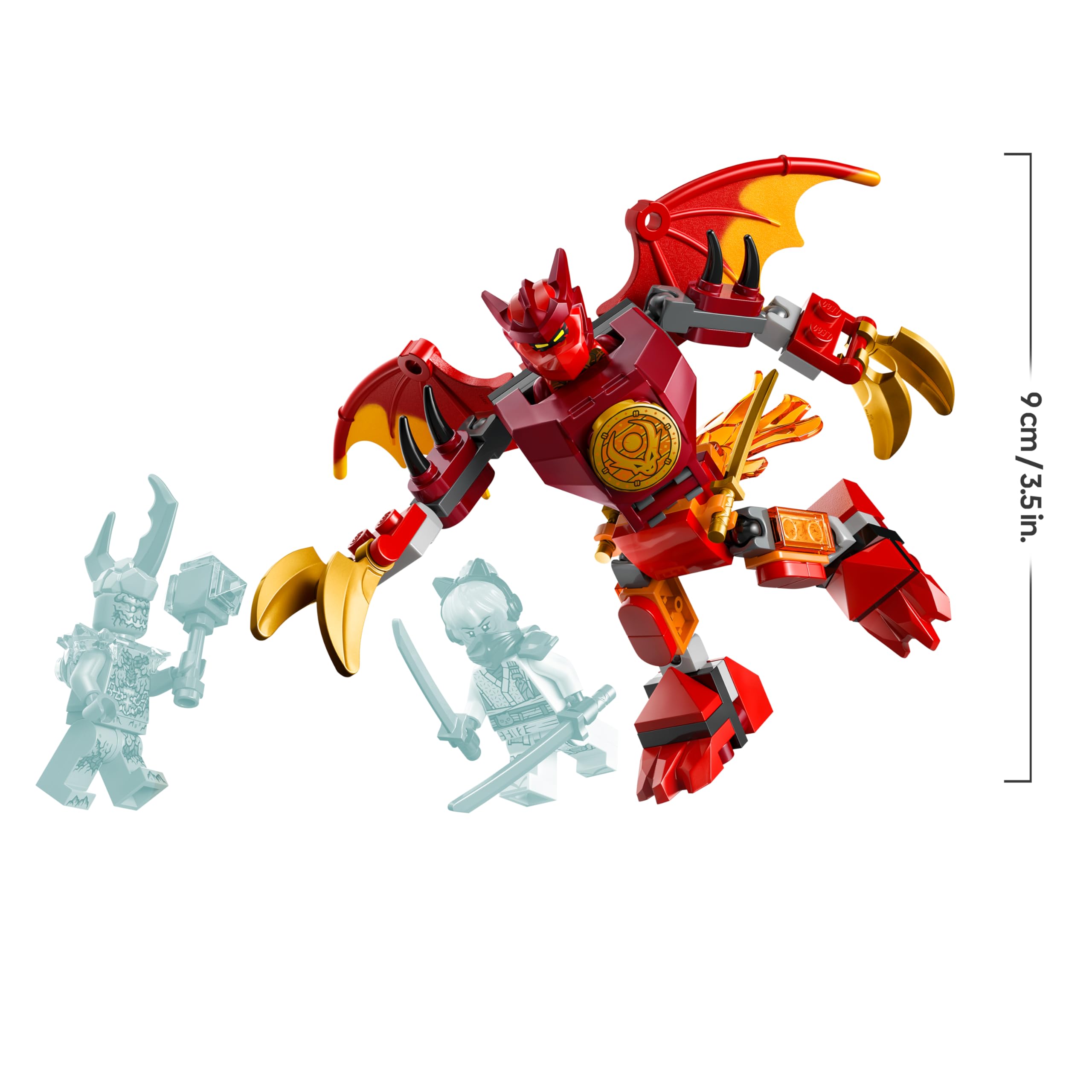 LEGO NINJAGO Kais Drachen-Mech Battle Set - Ninja Spielzeug für Jungen und Mädchen - Modellbau mit Actionfigur, 3 Minifiguren und Katanas - Geschenk für Kinder ab 6 Jahren - 71851 7