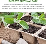ATopoler 6Pcs 12-Grid Biodegradable Seedling Trays Plant Fibre Pots for Veg view 2