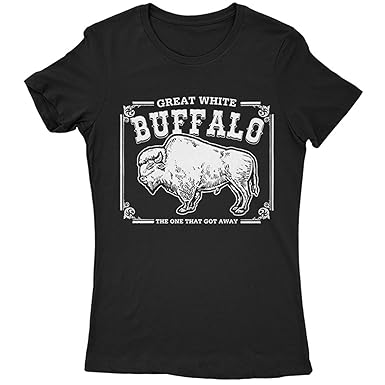 9120l Great White Buffalo Womens T Shirt Hot Tub Time