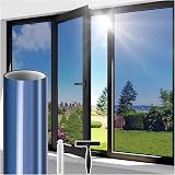 Lifetree One Way Window Film Privacy Heat Reflective Blue 200cm x 44.5cm