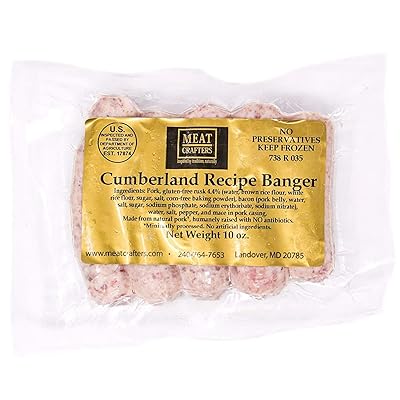 Download Buy Meatcrafters Cumberland Banger English Breakfast Pork Sausage Minimally Processed No Artificial Ingredients 40oz 4 Pack 20 Total Links Online In Indonesia B08l88t3g1