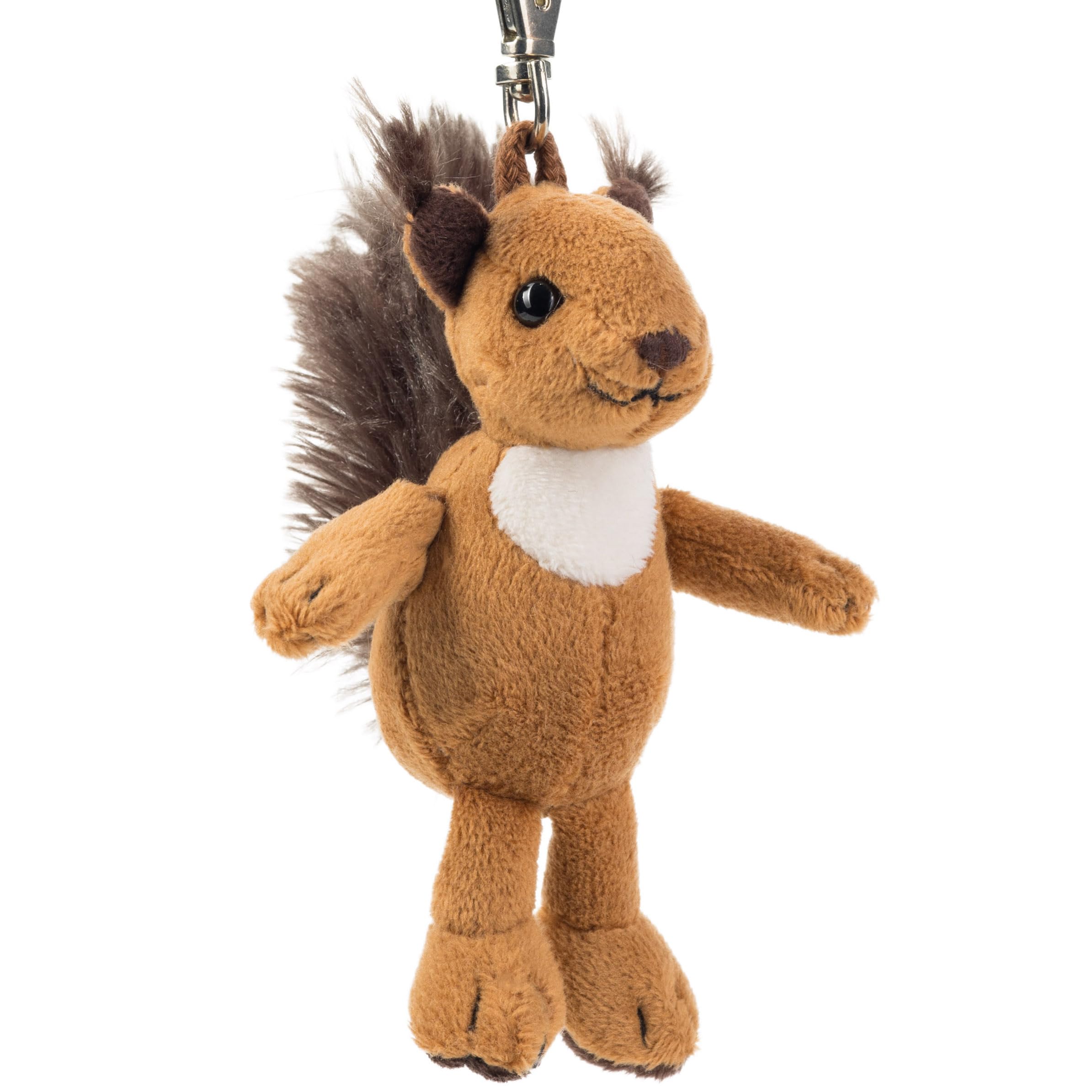 Schaffer Knuddel mich! 250 Luzy Plush Squirrel Pendants, Brown/White, 11 cm