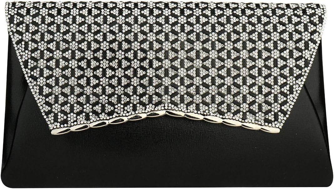 Rhinestone Clutch Purse Envelope Evening Bag for Women Prom Sparkling Handbag With Chain for Wedding Party