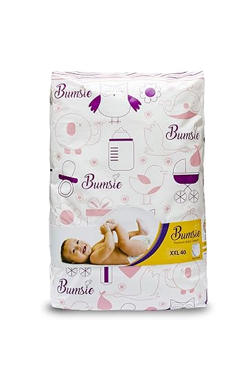 New Bumsie Baby Diapers XXL Pant Style (40 Count) 16 kgs and Above