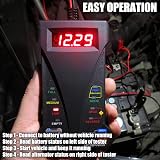 MOTOPOWER 12V Digital Battery Tester Voltmeter with LCD Display LED Indicators view 4