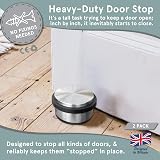 Smiths Stainless Steel Door Stops 2 Pack Heavy Duty Metal Round 10.3cm view 2
