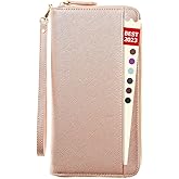 Travel Document Organizer - RFID Passport Wallet Case Family Holder Id Wristlet