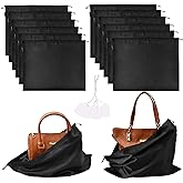 12 Pack Dust Bags for Handbags, Silk Cloth Bag With Drawstring Large Travel Storage Pouch for Handbag Purse Shoes Boots