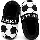 INMINPIN Kids Toddler Ball Sports Slippers Girls Boys Cozy Warm House Shoes Memory Foam Non-Slip Indoor Outdoor Slippers for Sports Fan (Toddler/Little Kid/Big Kid)