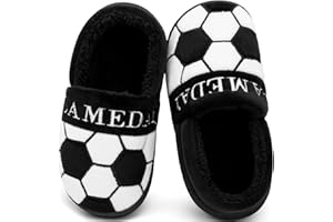 INMINPIN Kids Toddler Ball Sports Slippers Girls Boys Cozy Warm House Shoes Memory Foam Non-Slip Indoor Outdoor Slippers for Sports Fan (Toddler/Little Kid/Big Kid)