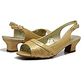 Enzo Romeo Antica02 Women's Wide Width Sling Back Low Heeled Pumps Sandals Shoes