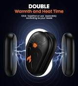 DAXING Hand Warmers Rechargeable 2 Pack 6000mAh 24H 3 Heating Modes Black view 5