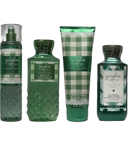 Amazon.com : Bath & Body Works Gingham Fresh 4 Piece Gift Bag Set
