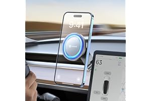VICSEED Tesla Phone Mount【Strongest Magnet Power】 Foldable Hidden Tesla Phone Holder Fit for All Phones, Tesla Model 3/Y/Cybe