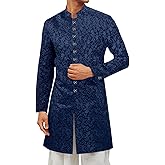 Runcati Mens Kurta Sherwani Coats Kaftan Indian Ethnic Royal Suits Mandarin Collar Wedding Festive Party Blazer