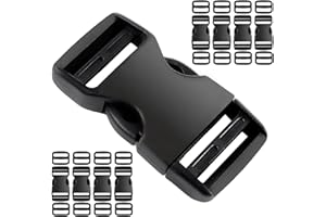 TKYZMS 8 Set 1 inch buckles for straps Clip Quick Side Release Buckles,buckle straps with 16 Pcs Slide Clips,plastic buckle clips Belt Buckle for Nylon Webbing Straps,belt buckles,Dog Collars