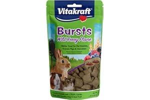 Vitakraft Bursts Small Animal Treats - Wild Berry Snacks - for Rabbits, Guinea Pigs, and Hamsters 1.76 Ounce (Pack of 1)