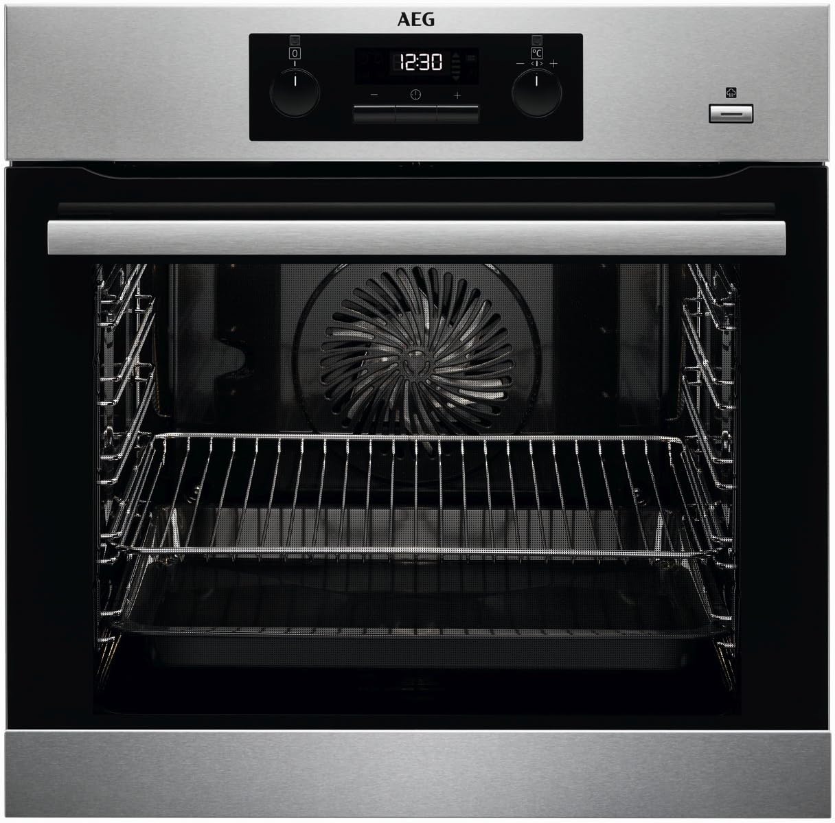 AEG BPS35112AM Einbau-Backofen / SteamBake - mit Feuchtigkeitszugabe / Pyrolyse - Selbstreinigung / Grillfunktion / Display mit Uhr / Kindersicherung