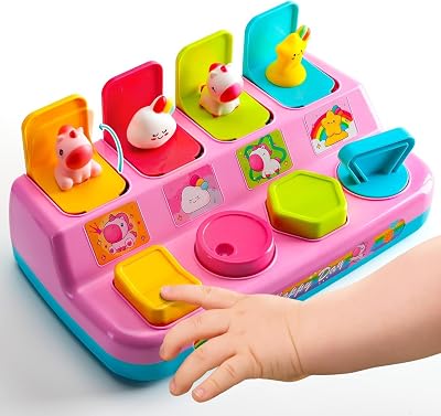 HahaGift Unicorn Pop Up Toy - Sensory Cause & Effect Montessori 6-18 Months